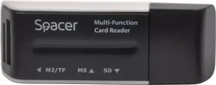 CARD READER extern SPACER, interfata USB 2.0, citeste/scrie: SD, microSD, XS, SM; plastic, black "SPCR-658" (include TV 0.03 lei), [],catemstore.ro