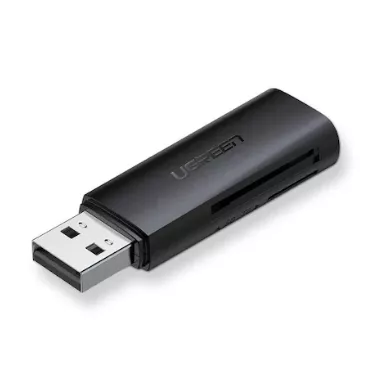 CARD READER extern Ugreen, "CM264" interfata USB 3.0, citeste/scrie: SD, microSD viteza pana la 480Mbps,  suporta carduri maxim 512 GB, plastic, black "60722" (include TV 0.03 lei) - 6957303867226, [],catemstore.ro
