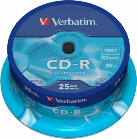 CD-R VERBATIM  700MB, 80min, viteza 52x,  25 buc, spindle, "43432", [],catemstore.ro