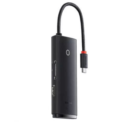 DOCKING Station Baseus Lite, conectare PC USB Type-C, USB 3.0 x 2, USB Type C x 1, HDMI x 1/4K/30Hz, card reader SD/microSD, negru "WKQX050001" (include TV 0.75 lei) - 6932172606329, [],catemstore.ro
