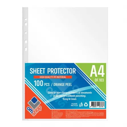 Folie protectie A4, 20mic, 100 buc/set - OFFISHOP, [],catemstore.ro