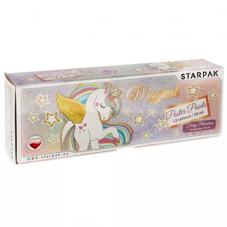 Guase Unicorn, 20 ml, 12 culori/set - STARPAK, [],catemstore.ro