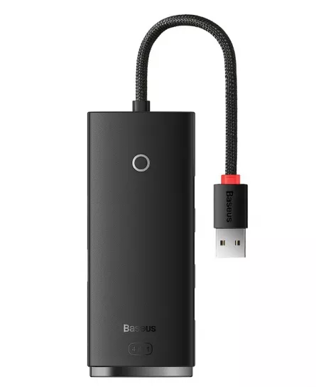HUB extern Baseus Lite, porturi USB: USB 3.0 x 4, conectare prin USB 3.0, lungime 0.25m, negru, "WKQX030002" (include TV 0.8lei) - 6932172606190, [],catemstore.ro