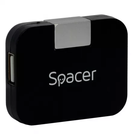HUB extern SPACER, porturi USB: USB 2.0 x 4, conectare prin USB 2.0, negru, "SPH-316" (include TV 0.8lei), [],catemstore.ro