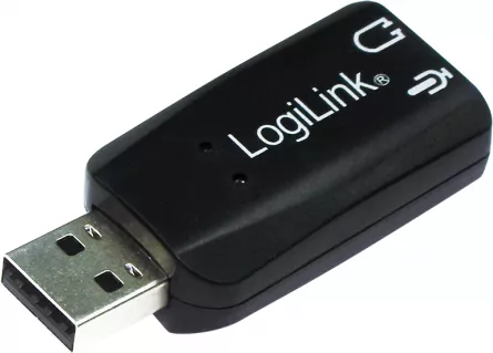 PLACA de SUNET Logilink, extern, 5.1, interfata USB 2.0, conectori 3.5 mm jack, "UA0053" (include TV 0.18lei), [],catemstore.ro