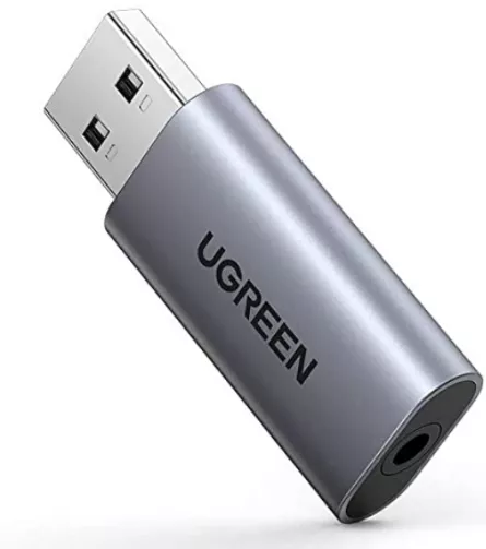 PLACA de SUNET Ugreen "CM383" extern, interfata USB 2.0 (T) la 3.5 mm jack (M), gri "80864" (include TV 0.06lei) - 6957303888641, [],catemstore.ro