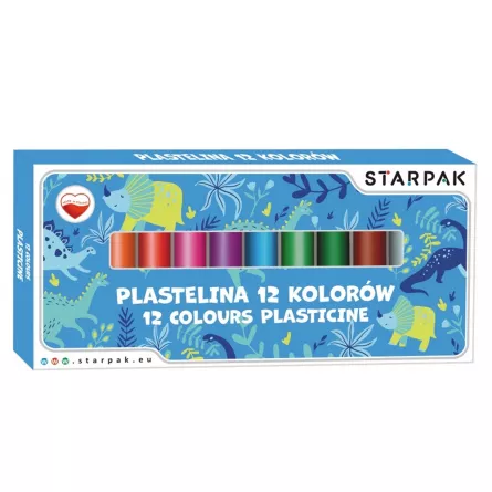 Plastilina Dino, 12 culori/set - STARPAK, [],catemstore.ro