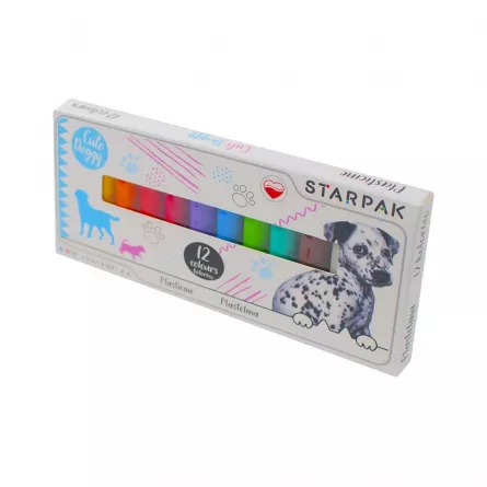 Plastilina Dogs, 12 culori/set - STARPAK, [],catemstore.ro