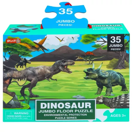 Puzzle carton, 35 piese jumbo, dinozauri, [],catemstore.ro