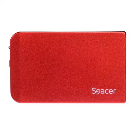 RACK extern SPACER, pt HDD/SSD, 2.5 inch, S-ATA, interfata PC USB 3.0, aluminiu, rosu, "SPR-25611R" (include TV 0.8lei), [],catemstore.ro