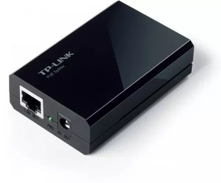 SPLITTER PoE TP-LINK 2 porturi Gigabit, compatibil IEEE 802.3af, alimentare 5V/12V, carcasa plastic "TL-PoE10R" (include TV 1.75lei), [],catemstore.ro