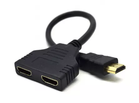 SPLITTER video GEMBIRD, split HDMI la 2 monitoare, conector 1: HDMI (T); conector 2: HDMI (M) x 2, "DSP-2PH4-04" (include TV 0.8lei), [],catemstore.ro