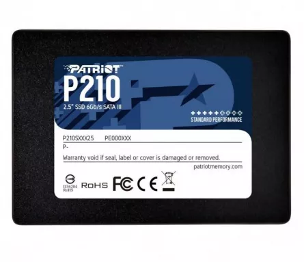 SSD PATRIOT P210, 256GB, 2.5 inch, S-ATA 3, 3D TLC Nand, R/W: 500/400 MB/s, "P210S256G25", [],catemstore.ro