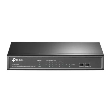 SWITCH PoE TP-LINK  8 porturi 10/100Mbps (4 PoE), IEEE 802.3af, carcasa metalica "TL-SF1008LP" (include TV 1.75lei), [],catemstore.ro