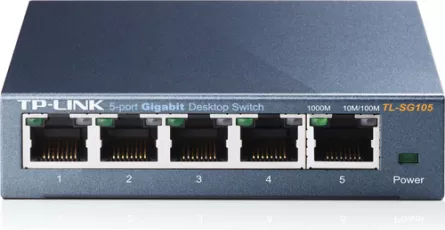 SWITCH TP-LINK  5 porturi Gigabit. carcasa metalica "TL-SG105" (include TV 1.75lei), [],catemstore.ro