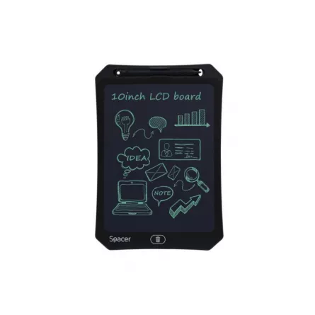 TABLETA LED SPACER pentru scris si desenat, interactiva, e-learning, 10 display, black, baterie CR2025 "SPTB-LED-10"   (include TV 0.8lei), [],catemstore.ro