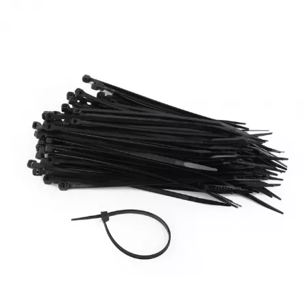 TILE prindere cablu GEMBIRD, 100pcs., 150*3.6 mm, din Nylon, rezistent UV, black, "NYTFR-150x3.6", [],catemstore.ro
