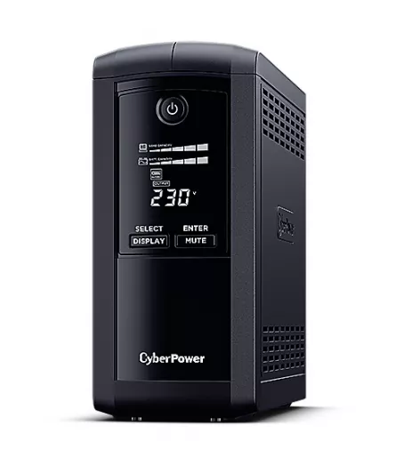 UPS CYBER POWER Line Int. cu management, LCD, tower,  1000VA/ 550W, AVR, 4 x socket Schuko, display LCD, 1 x baterie 12V/9Ah, Backup 1- 8 min, incarcare 8h, USB, port RS232, combo RJ45, GreenPower (Energy Saving),"VP1000ELCD"(include TV10lei), [],catemstore.ro