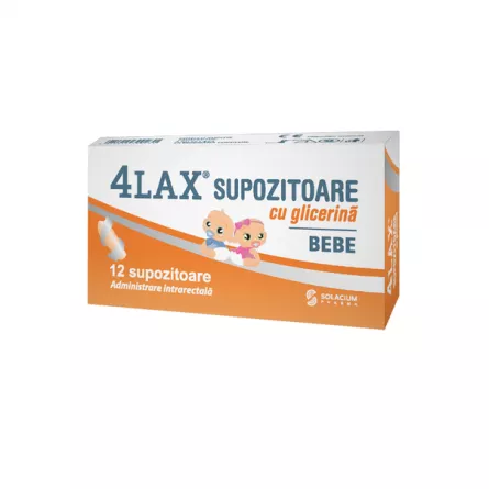 4Lax Supozitoare cu Glicerina Bebe 850 mg 12 supozitoare, [],farmacieieftina.ro