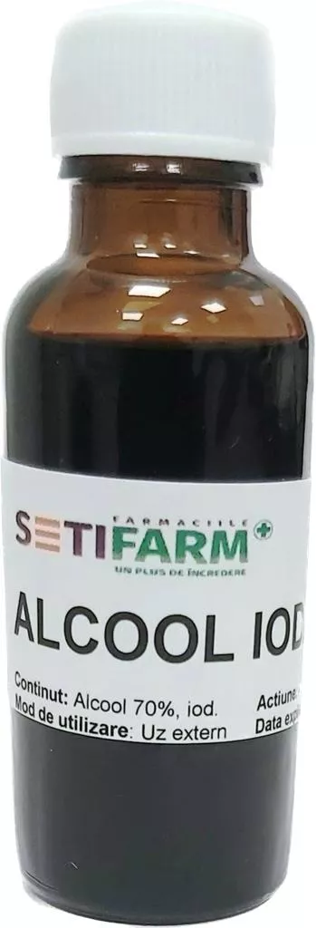 Alcool Iodat 1%, 30 ml, [],farmacieieftina.ro