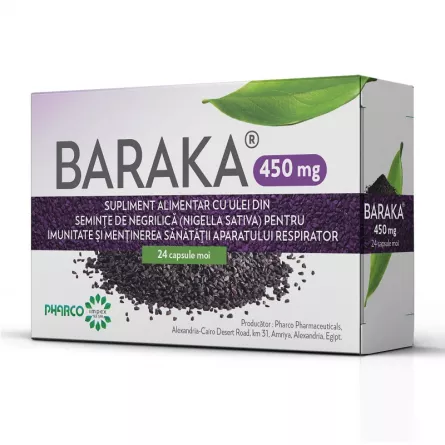 Baraka 450 mg, 24 Capsule Moi, Pharco, [],farmacieieftina.ro
