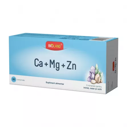 Bioland ca+mg+vitamina d3 30cpr.filmate biofarm, [],farmacieieftina.ro
