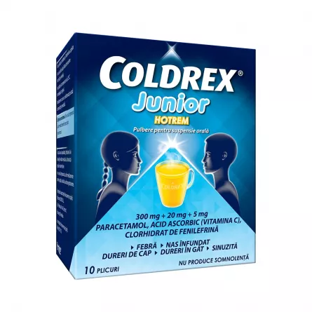 Coldrex Junior Hotrem , 10 plicuri, [],farmacieieftina.ro