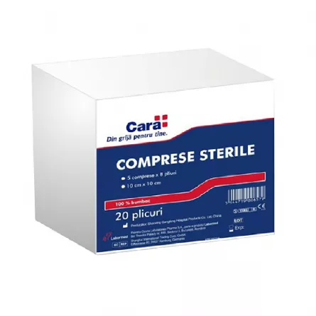 COMPRESE STERILE CARA 10/10CM (20 PACHETE), [],farmacieieftina.ro