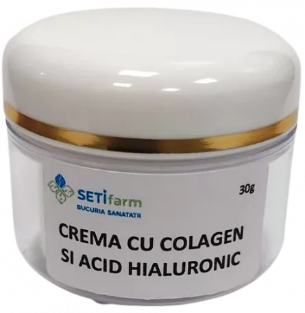 Crema cu Colagen si Acid Hialuronic, 30 g, [],farmacieieftina.ro
