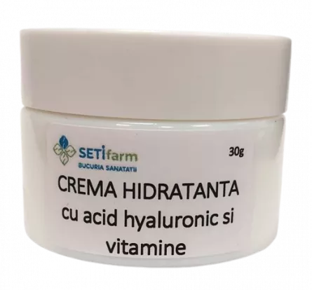 Crema Hidratanta cu Acid Hialuronic si Vitamine, 30 g, [],farmacieieftina.ro