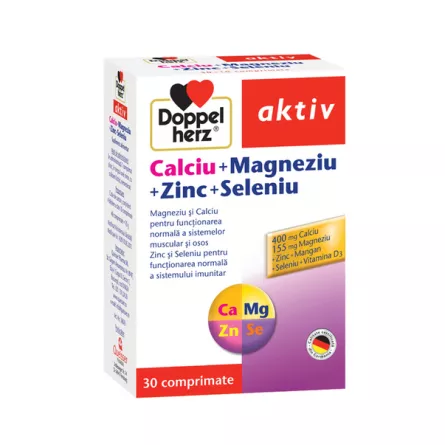 Doppelherz aktiv ca+mg+zn+se ,30 tablete, [],farmacieieftina.ro