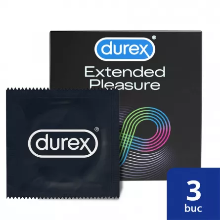Durex Extended Pleasure 3 buc, [],farmacieieftina.ro