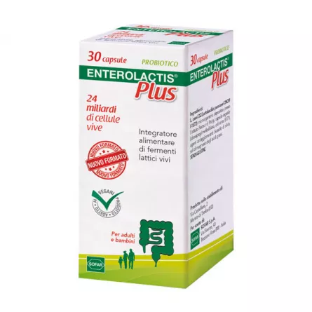 Enterolactis Plus, 30 Capsule, [],farmacieieftina.ro