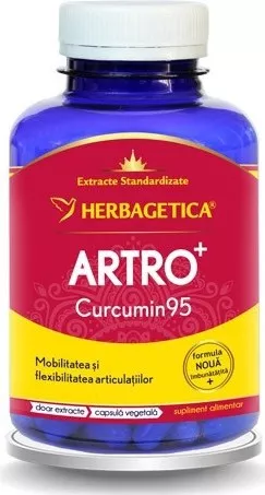 Artro+ Curcumin95, 120 Capsule, Herbagetica, [],farmacieieftina.ro