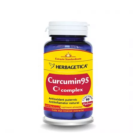HERBAGETICA CURCUMIN +95 C 3 COMPLEX CT*120 CPS, [],farmacieieftina.ro