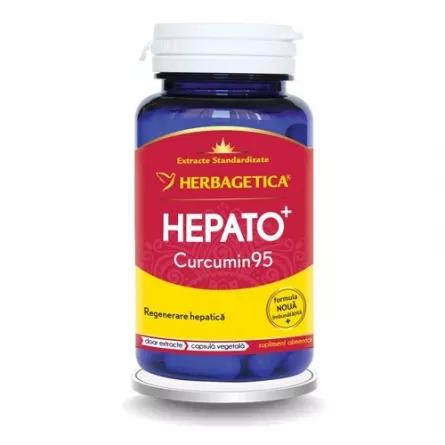 Hepato+  Curcumin 95, 60 capsule, Herbagetica, [],farmacieieftina.ro
