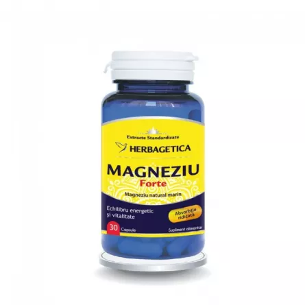Herbagetica magneziu forte  ,30 capsule, [],farmacieieftina.ro