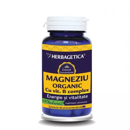 Herbagetica magneziu organic b-complex  ,30 capsule, [],farmacieieftina.ro