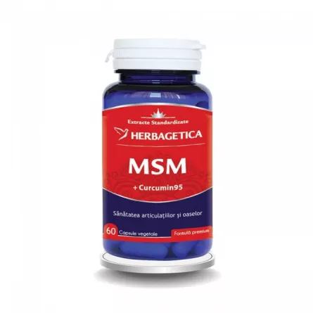 Msm + Cucumin95, 60 Capsule, Herbagetica, [],farmacieieftina.ro