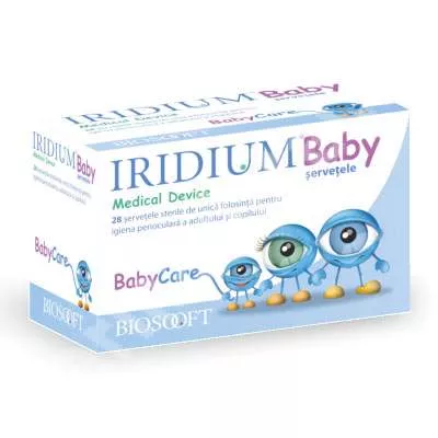 Servetele Oculare Iridium Baby, 28 Bucati, [],farmacieieftina.ro