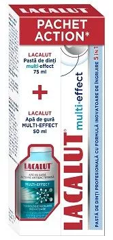 Lacalut multi-effect pasta dinti x 75 ml + apa de gura multi effect 50 ml, [],farmacieieftina.ro