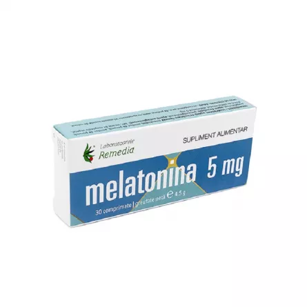 Melatonina 5mg, 30 Comprimate, Remedia, [],farmacieieftina.ro