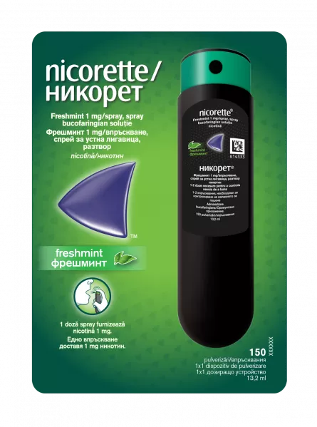 Nicorette Freshmint 1mg, Spray,  13.2ml, [],farmacieieftina.ro