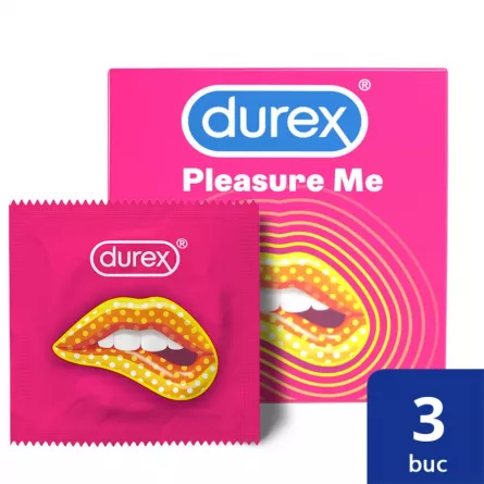 Prezervative Durex Pleasure Me 3 buc, [],farmacieieftina.ro