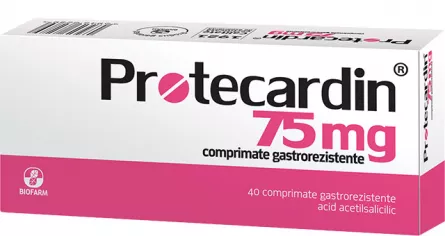 Protecardin, 75 mg, 40 Comprimate Gastrorezistente, Biofarm, [],farmacieieftina.ro