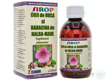 Sirop Coji de Nuca si Nalba-Mare, 200ml, Elidor, [],farmacieieftina.ro