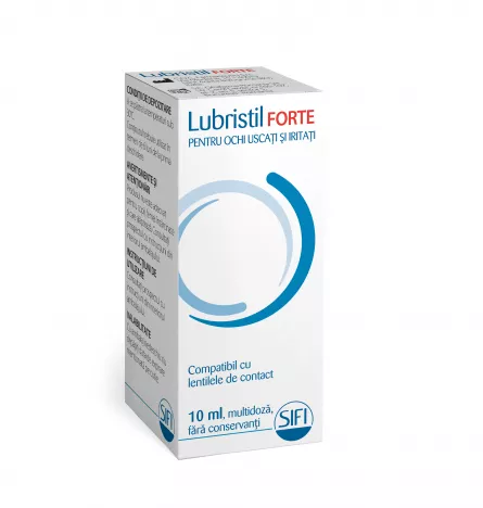 Solutie Oftalmica Lubristil Forte, 10 ml, SIFI, [],farmacieieftina.ro