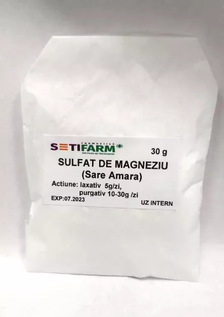 SULFAT DE MAGNEZIU 30 g (Sare Amara), [],farmacieieftina.ro