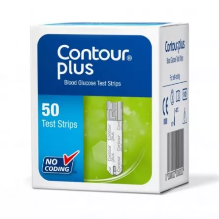 Teste Glicemie Contour Plus, 50 buc, [],farmacieieftina.ro