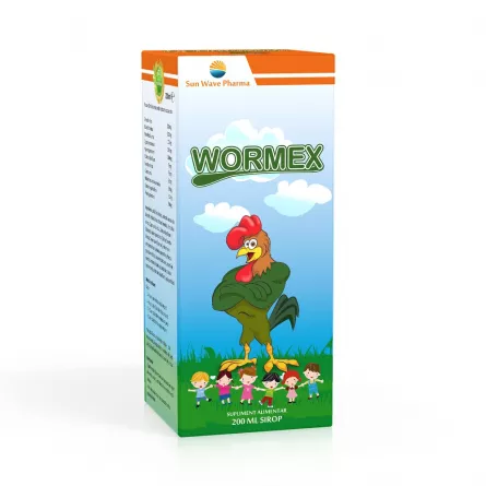 Wormex Sirop Antiparazitar pentru Copii, 200ml, [],farmacieieftina.ro